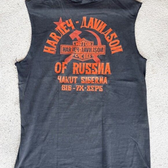 VINTAGE HARLEY DAVIDSON 90's RARE SIBERIA RUSSIA TEE SHIRT SIZE M - Picture 5 of 7